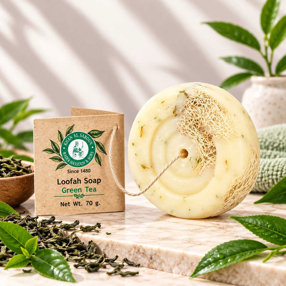Loofah Soap – Green Tea – 70g