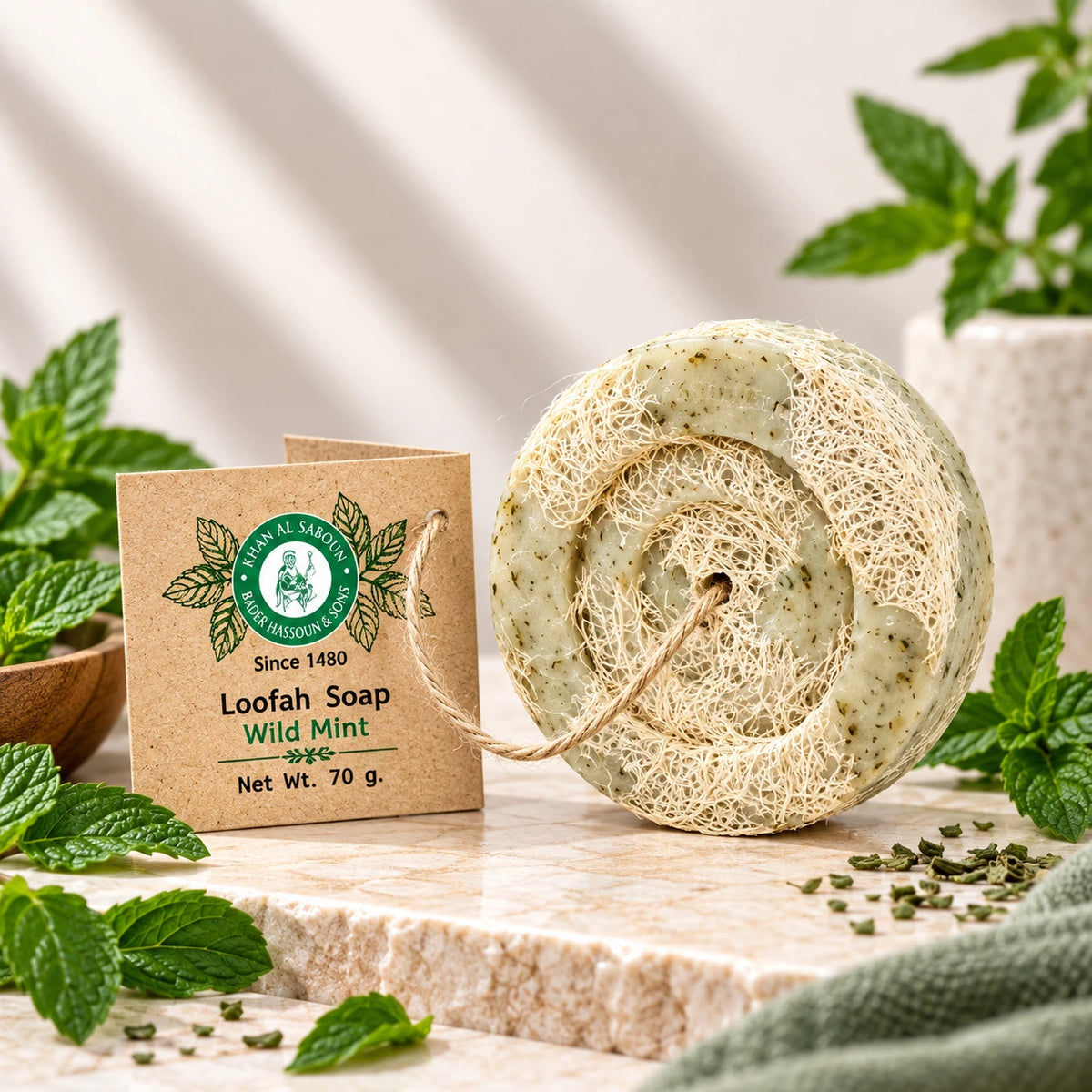 Loofah Soap – Wild Mint – 70g